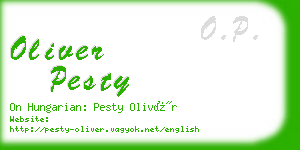 oliver pesty business card